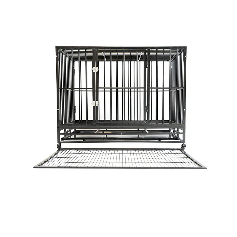 DH121-2 Heavy Duty Pet Kennel taitettava muovitarjottimella