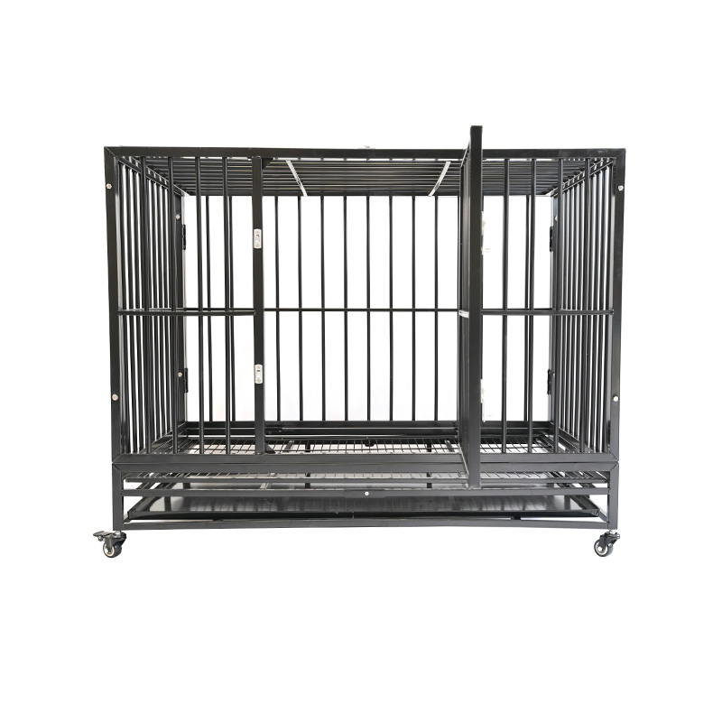 DH121-2 Heavy Duty Pet Kennel taitettava muovitarjottimella