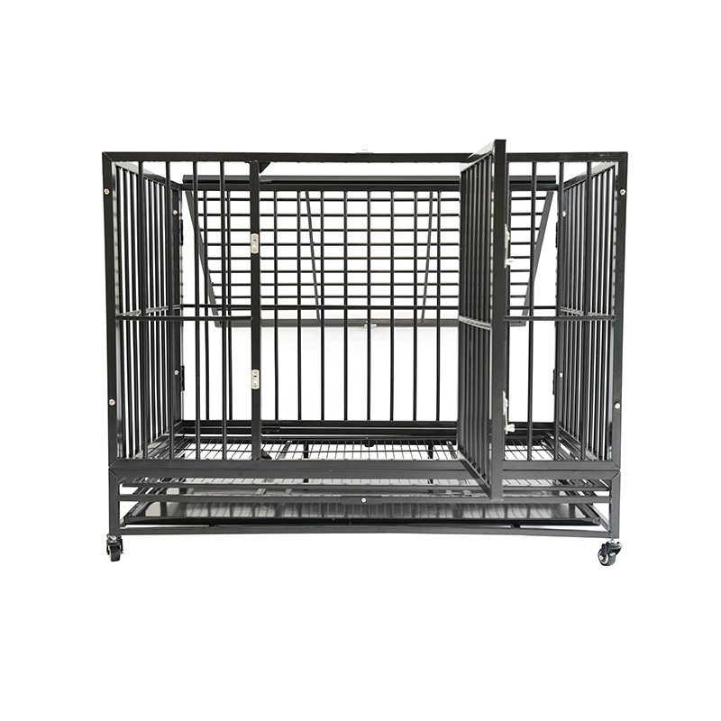 DH121-2 Heavy Duty Pet Kennel taitettava muovitarjottimella