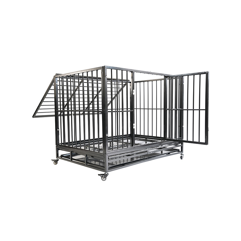 DH121-2 Heavy Duty Pet Kennel taitettava muovitarjottimella