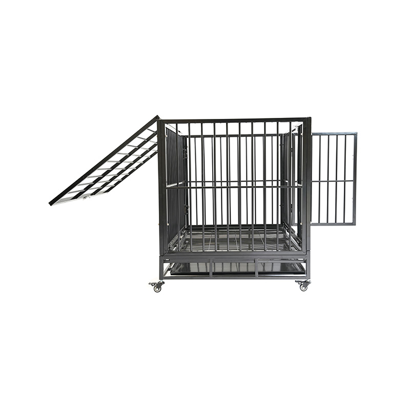 DH121-2 Heavy Duty Pet Kennel taitettava muovitarjottimella