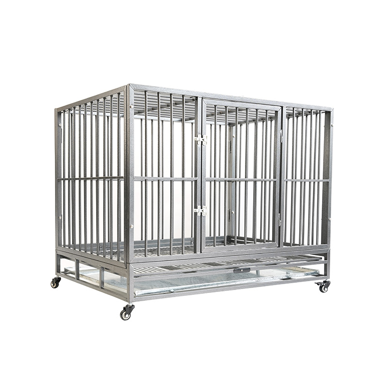 DH121-2 Heavy Duty Pet Kennel taitettava muovitarjottimella