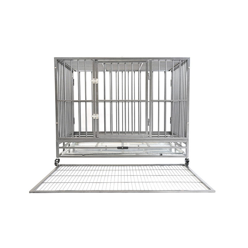 DH121-2 Heavy Duty Pet Kennel taitettava muovitarjottimella