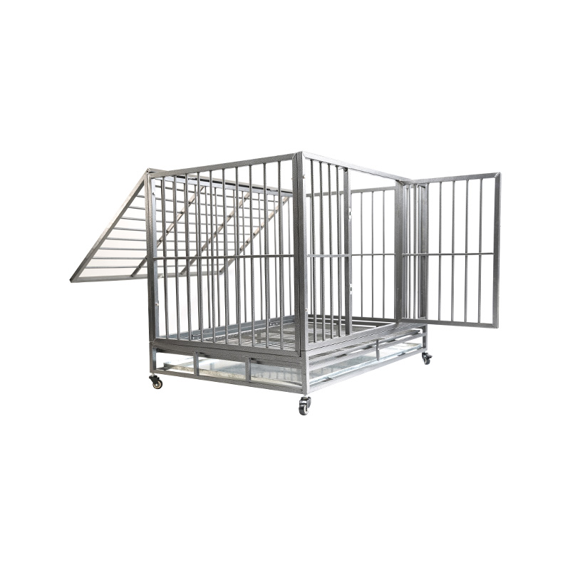 DH121-2 Heavy Duty Pet Kennel taitettava muovitarjottimella