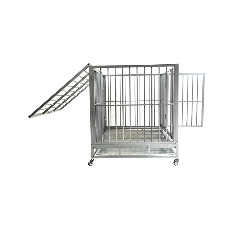 DH121-2 Heavy Duty Pet Kennel taitettava muovitarjottimella